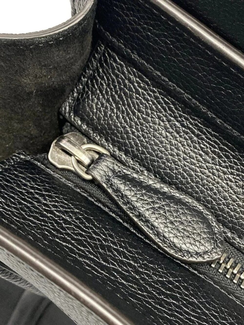 CELINE Luggage Mini Shopper - Black Drummed calfskin Handbag - Picture 7 of 15